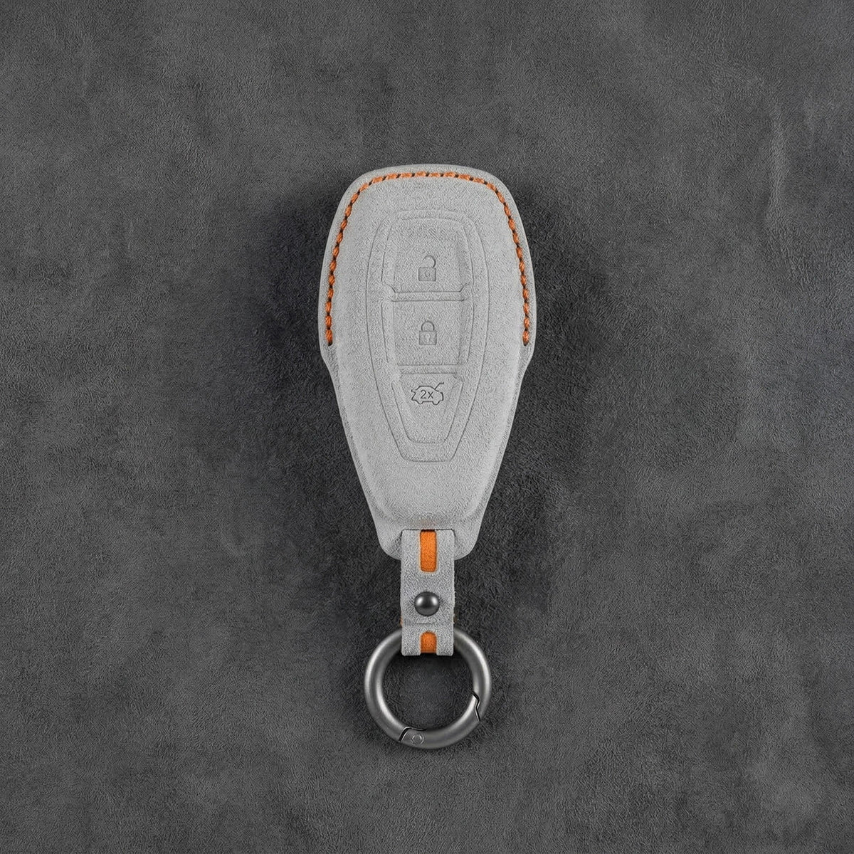 Ford Hand-Stitched Alcantara Key Fob Cover - Oval 3-Button