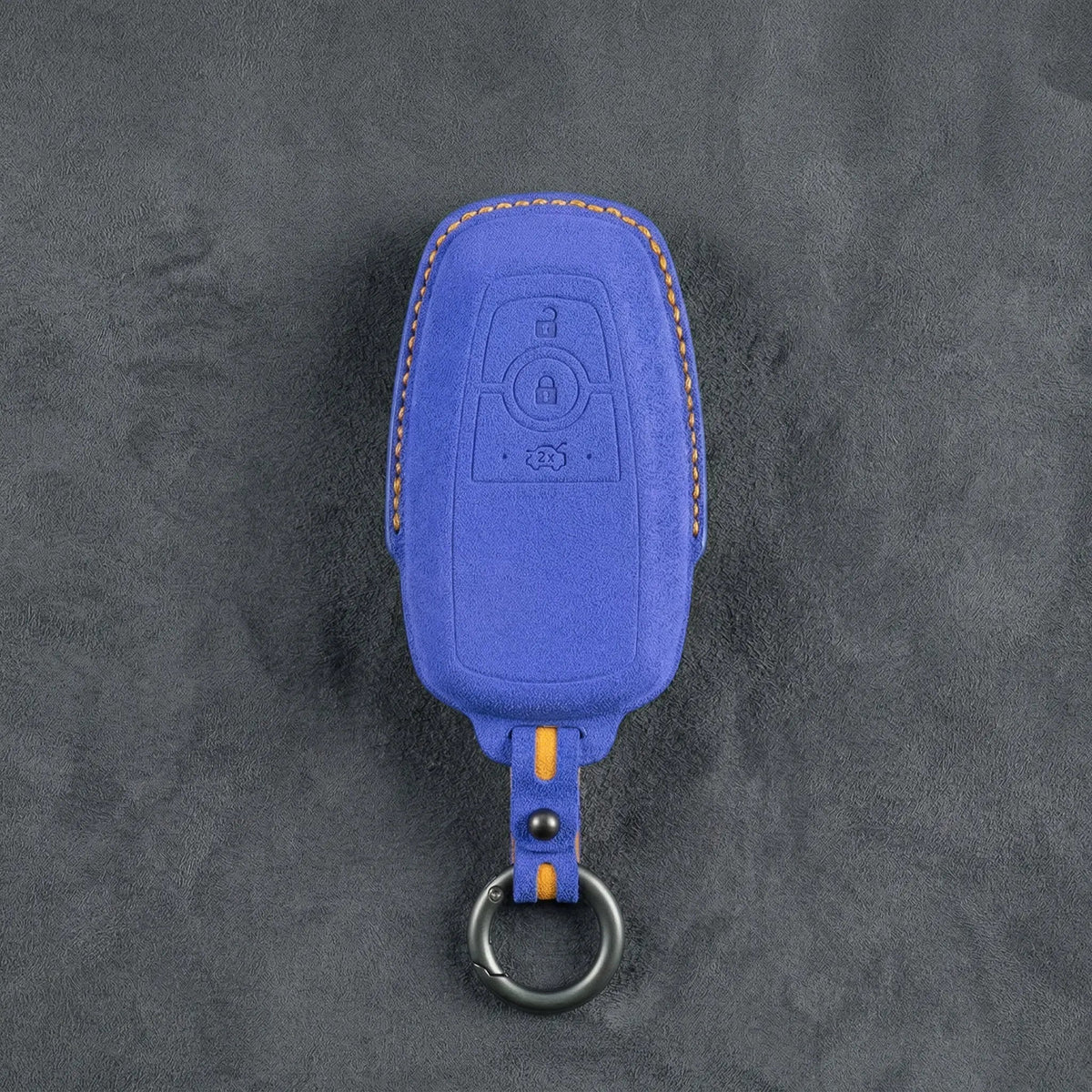 Ford Hand-Stitched Alcantara Key Fob Cover - Rectangular 3-Button