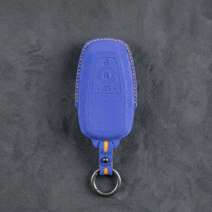 Ford Hand-Stitched Alcantara Key Fob Cover - Rectangular 3-Button