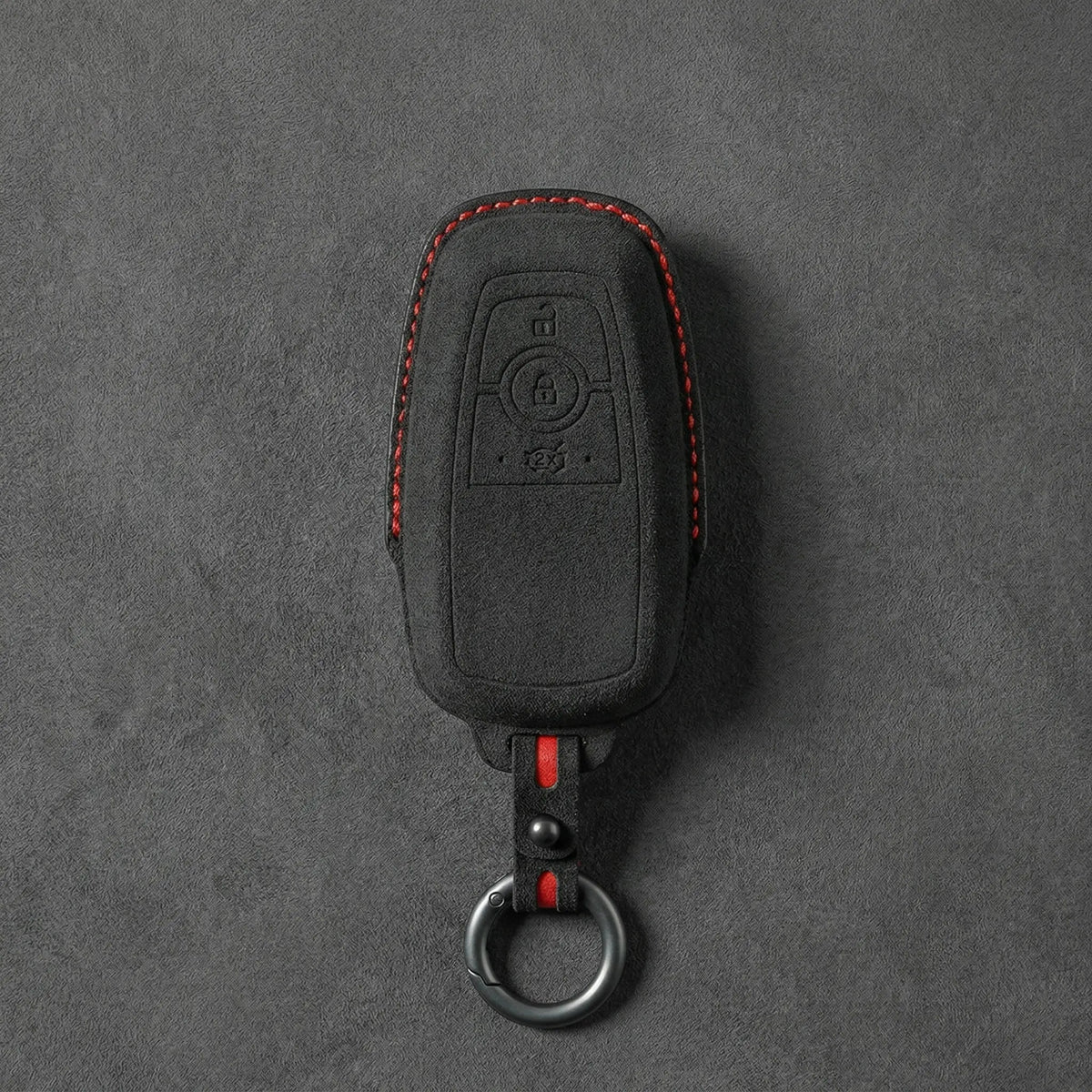 Ford Hand-Stitched Alcantara Key Fob Cover - Rectangular 3-Button