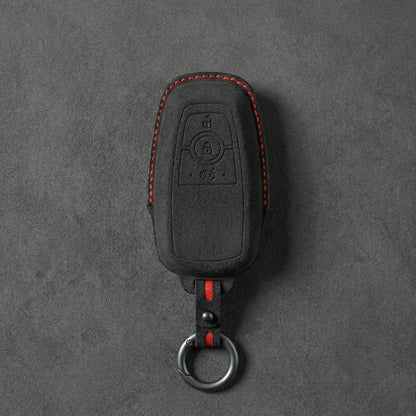 Ford Hand-Stitched Alcantara Key Fob Cover - Rectangular 3-Button
