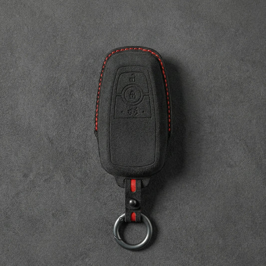Ford Hand-Stitched Alcantara Key Fob Cover - Rectangular 3-Button