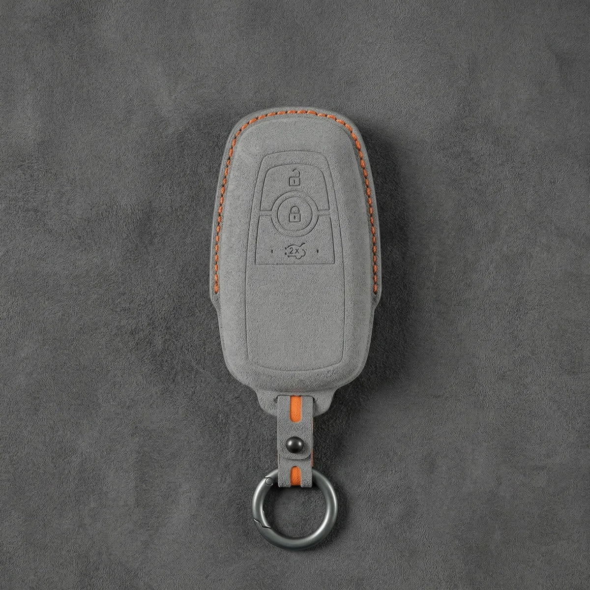 Ford Hand-Stitched Alcantara Key Fob Cover - Rectangular 3-Button