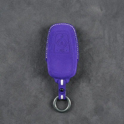 Ford Hand-Stitched Alcantara Key Fob Cover - Rectangular 3-Button