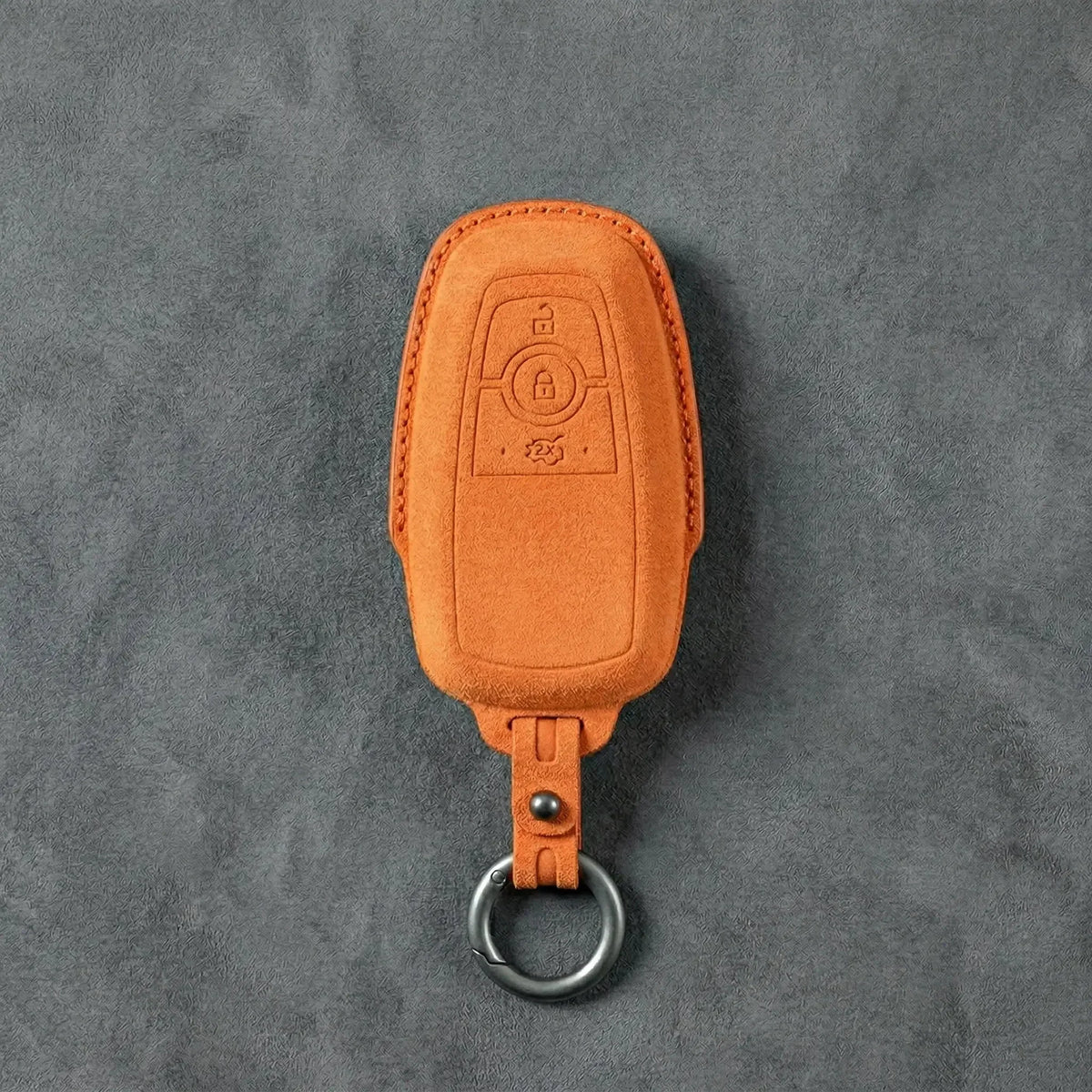 Ford Hand-Stitched Alcantara Key Fob Cover - Rectangular 3-Button