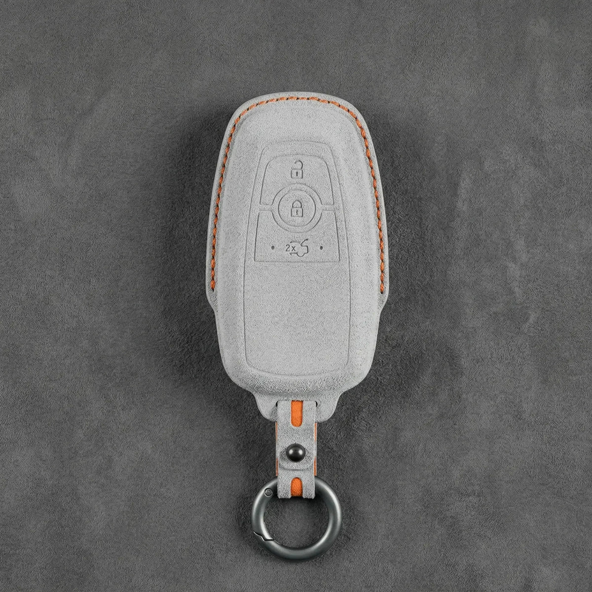 Ford Hand-Stitched Alcantara Key Fob Cover - Rectangular 3-Button
