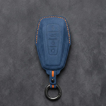 Geely Hand-Stitched Alcantara Key Fob Cover – Shield 4-Button