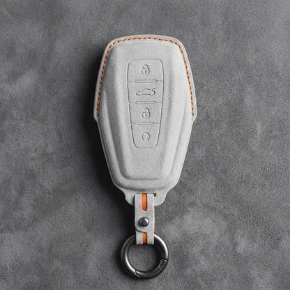 Geely Hand-Stitched Alcantara Key Fob Cover – Shield 4-Button
