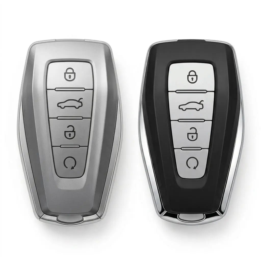 Geely Hand-Stitched Alcantara Key Fob Cover – Shield 4-Button