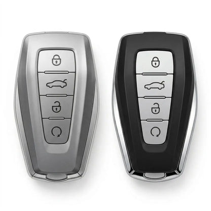 Geely Hand-Stitched Alcantara Key Fob Cover – Shield 4-Button