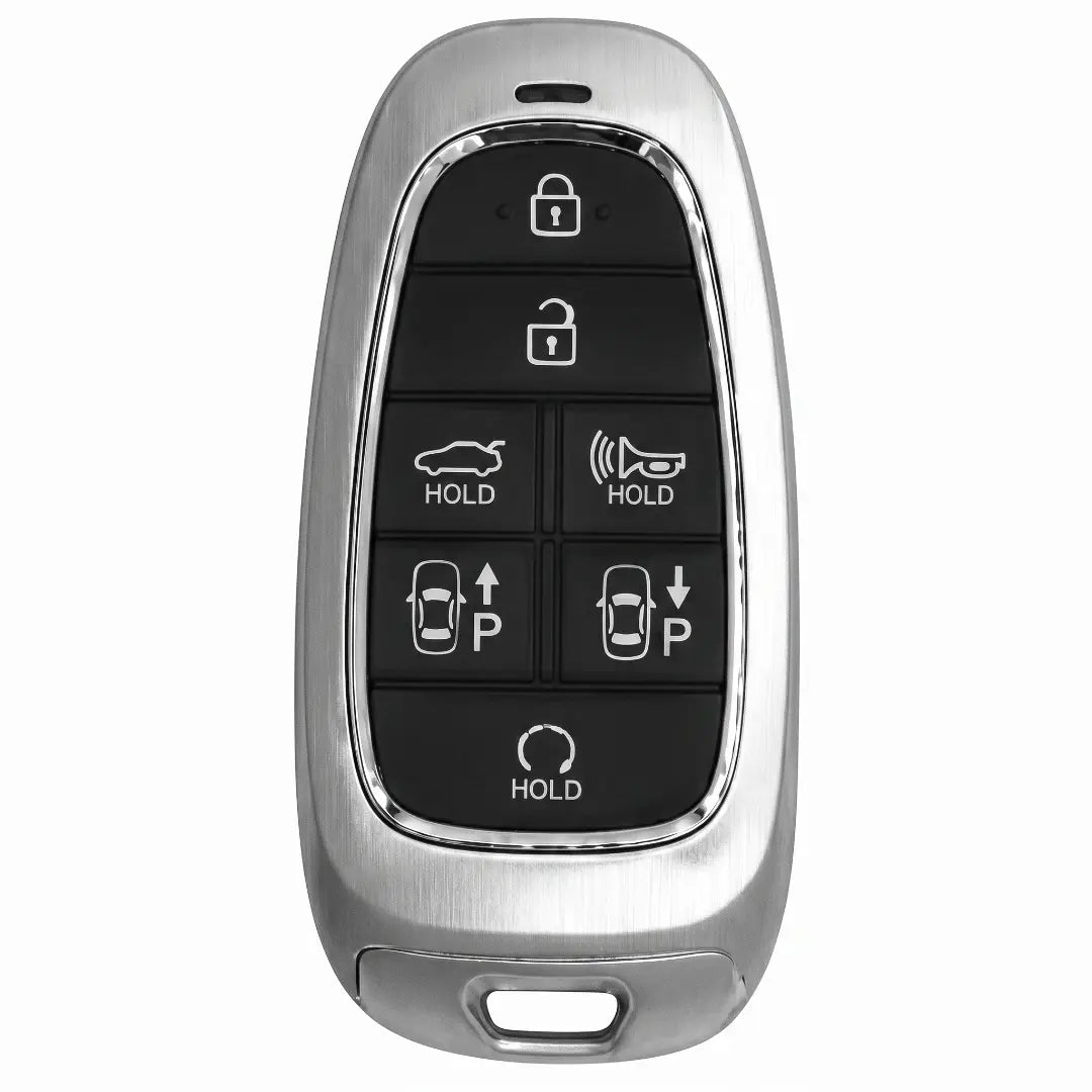 Genesis Hand-Stitched Alcantara Key Fob Cover – 7-Button Smart Park