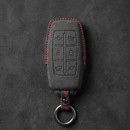 Genesis Hand-Stitched Alcantara Key Fob Cover – 6-Button Smart Key
