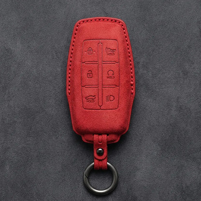 Genesis Hand-Stitched Alcantara Key Fob Cover – 6-Button Smart Key