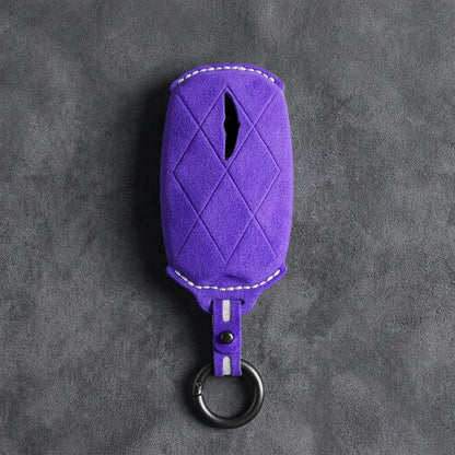 Genesis Hand-Stitched Alcantara Key Fob Cover – Diamond Quilted