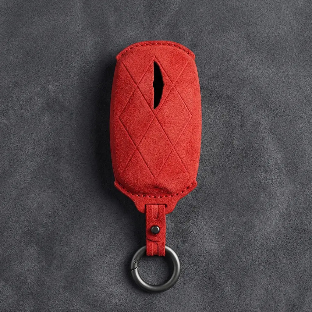 Genesis Hand-Stitched Alcantara Key Fob Cover – Diamond Quilted