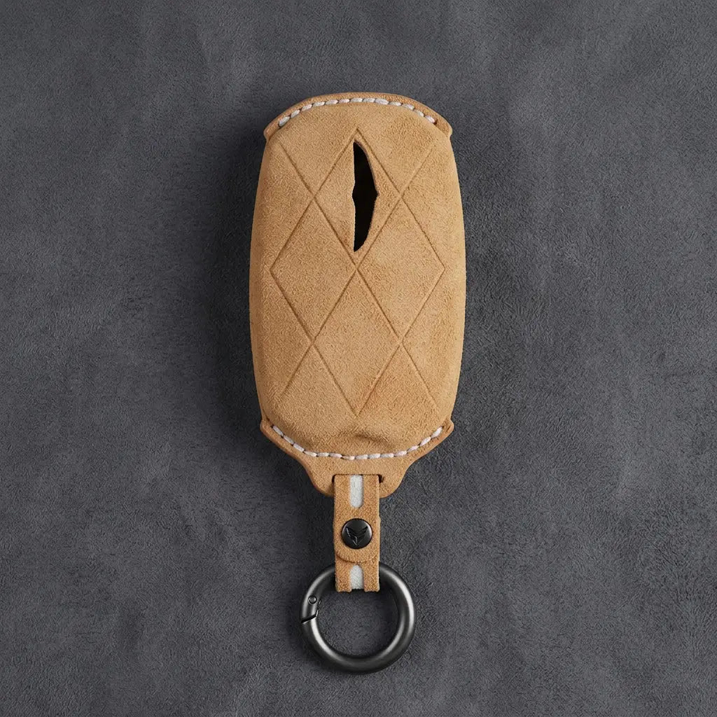 Genesis Hand-Stitched Alcantara Key Fob Cover – Diamond Quilted
