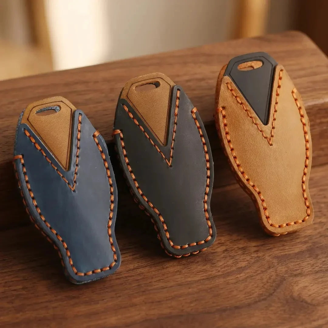 Mercedes-Benz Hand-Crafted Leather Key Fob Cover – Contemporary 3-Button