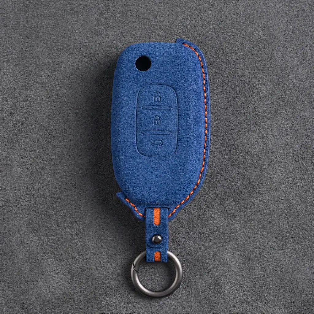 Renault Hand-Stitched Alcantara Key Fob Cover – Flip Key