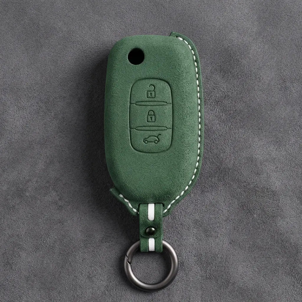 Renault Hand-Stitched Alcantara Key Fob Cover – Flip Key