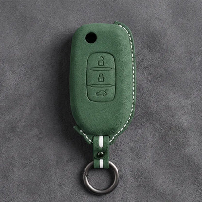 Renault Hand-Stitched Alcantara Key Fob Cover – Flip Key