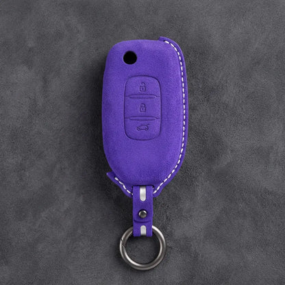 Renault Hand-Stitched Alcantara Key Fob Cover – Flip Key