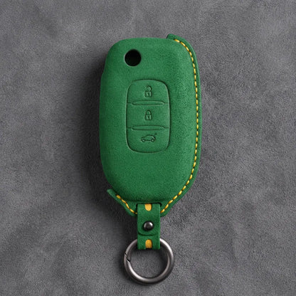 Renault Hand-Stitched Alcantara Key Fob Cover – Flip Key