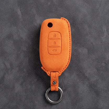 Renault Hand-Stitched Alcantara Key Fob Cover – Flip Key