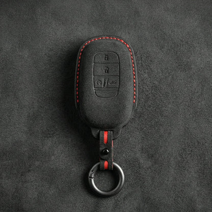 Honda Hand-Stitched Alcantara Key Fob Cover - Smart Key 4-Button