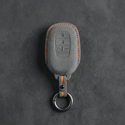 Honda Hand-Stitched Alcantara Key Fob Cover - Smart Key 4-Button
