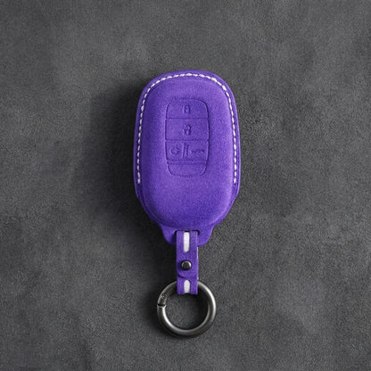 Honda Hand-Stitched Alcantara Key Fob Cover - Smart Key 4-Button