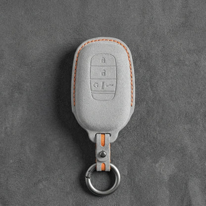 Honda Hand-Stitched Alcantara Key Fob Cover - Smart Key 4-Button