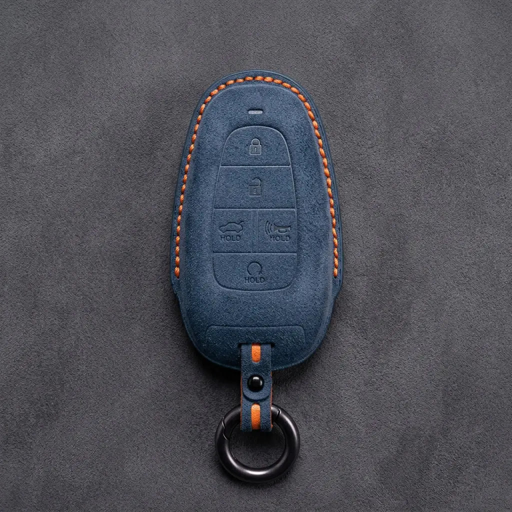 Hyundai Hand-Stitched Alcantara Key Fob Cover – Oval 5-Button