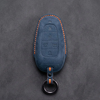 Hyundai Hand-Stitched Alcantara Key Fob Cover – Oval 5-Button