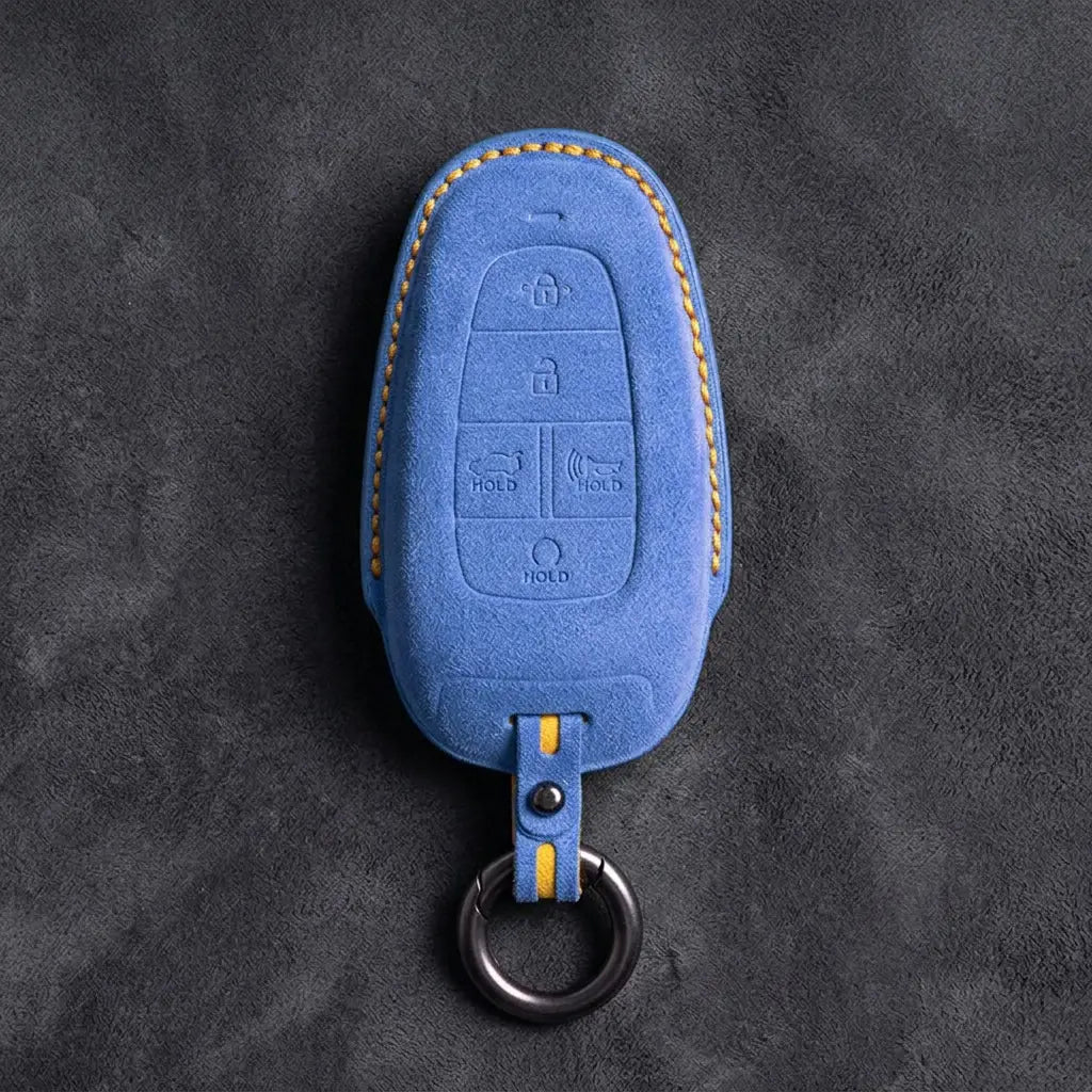 Hyundai Hand-Stitched Alcantara Key Fob Cover – Oval 5-Button