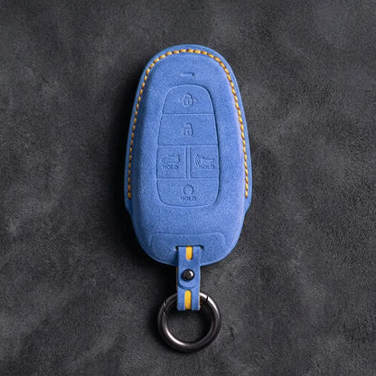 Hyundai Hand-Stitched Alcantara Key Fob Cover – Oval 5-Button