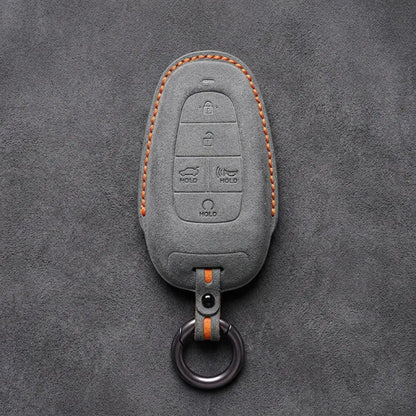Hyundai Hand-Stitched Alcantara Key Fob Cover – Oval 5-Button