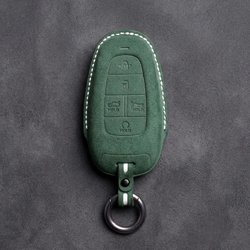 Hyundai Hand-Stitched Alcantara Key Fob Cover – Oval 5-Button