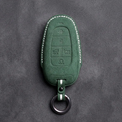 Hyundai Hand-Stitched Alcantara Key Fob Cover – Oval 5-Button