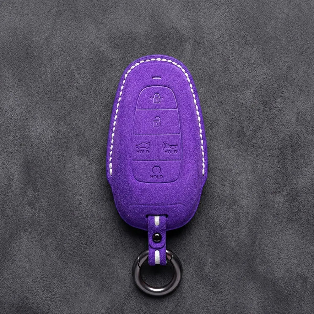 Hyundai Hand-Stitched Alcantara Key Fob Cover – Oval 5-Button