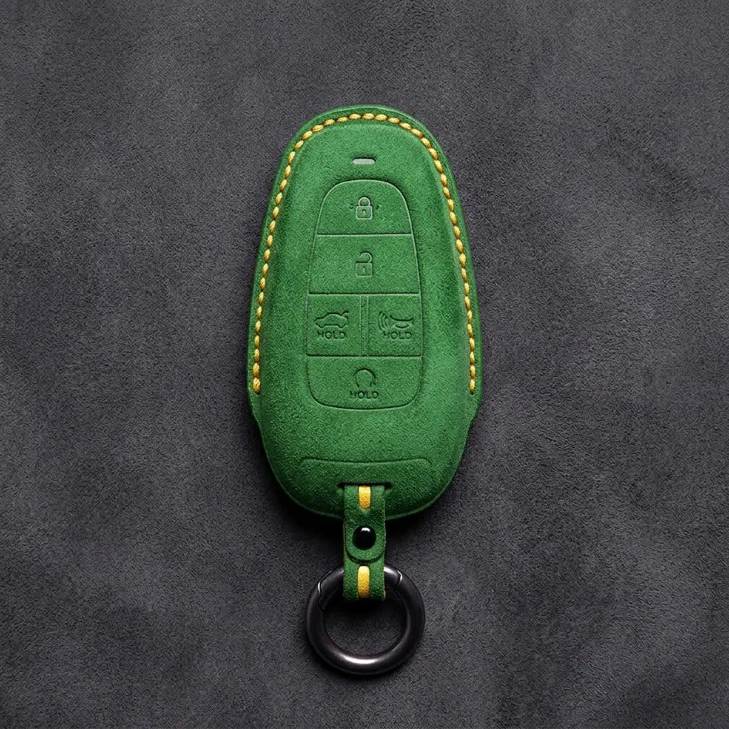 Hyundai Hand-Stitched Alcantara Key Fob Cover – Oval 5-Button