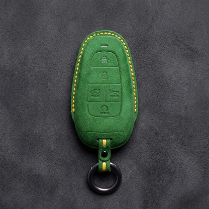 Hyundai Hand-Stitched Alcantara Key Fob Cover – Oval 5-Button