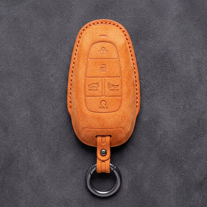 Hyundai Hand-Stitched Alcantara Key Fob Cover – Oval 5-Button