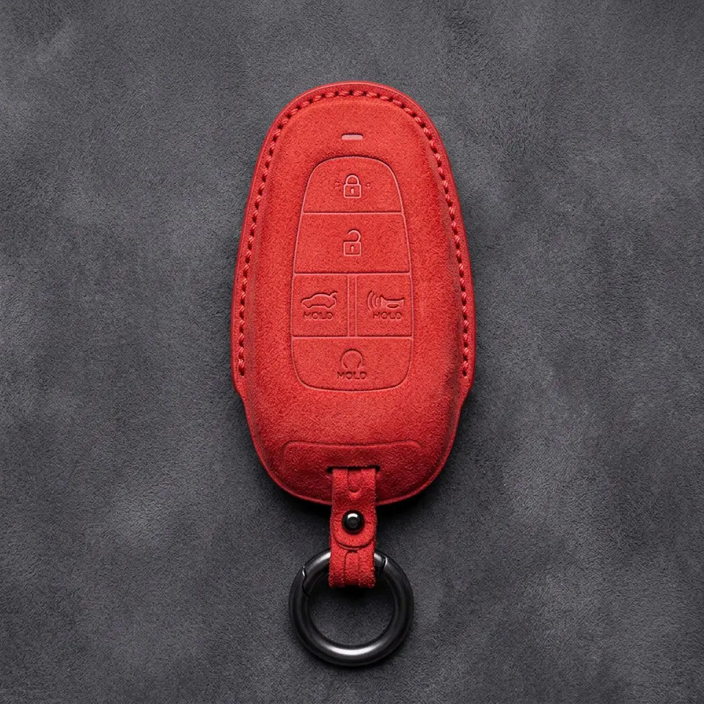 Hyundai Hand-Stitched Alcantara Key Fob Cover – Oval 5-Button