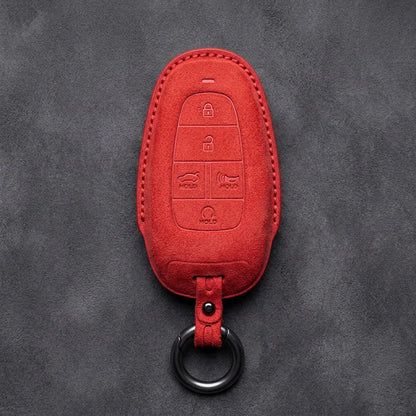 Hyundai Hand-Stitched Alcantara Key Fob Cover – Oval 5-Button
