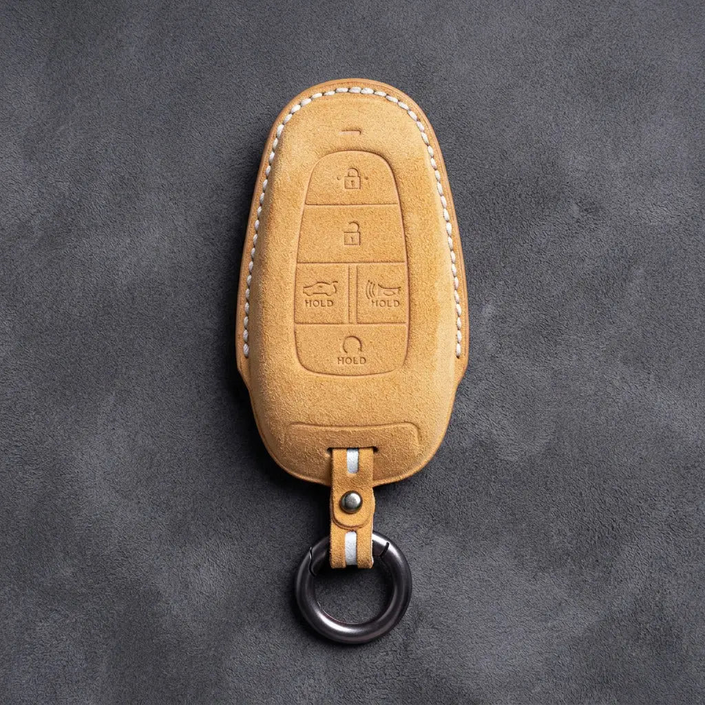 Hyundai Hand-Stitched Alcantara Key Fob Cover – Oval 5-Button