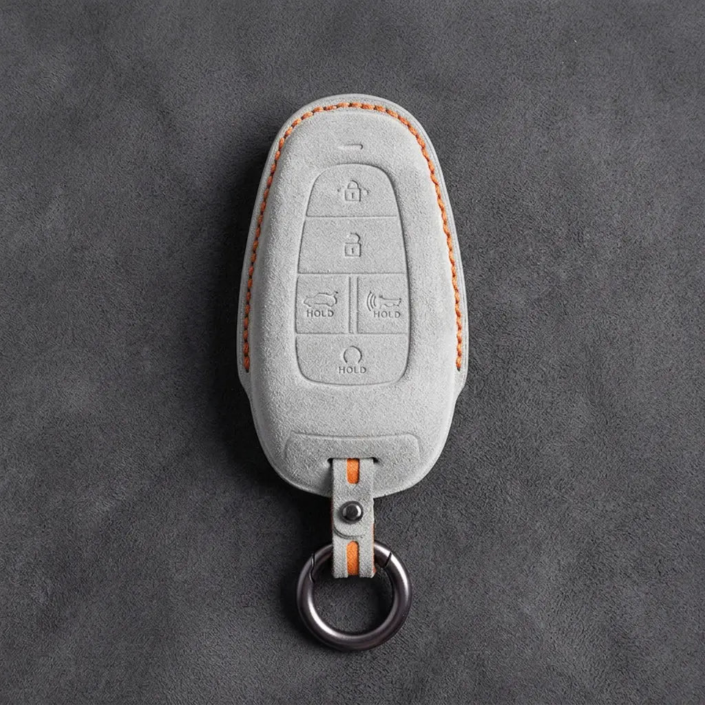 Hyundai Hand-Stitched Alcantara Key Fob Cover – Oval 5-Button