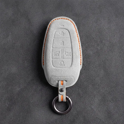 Hyundai Hand-Stitched Alcantara Key Fob Cover – Oval 5-Button