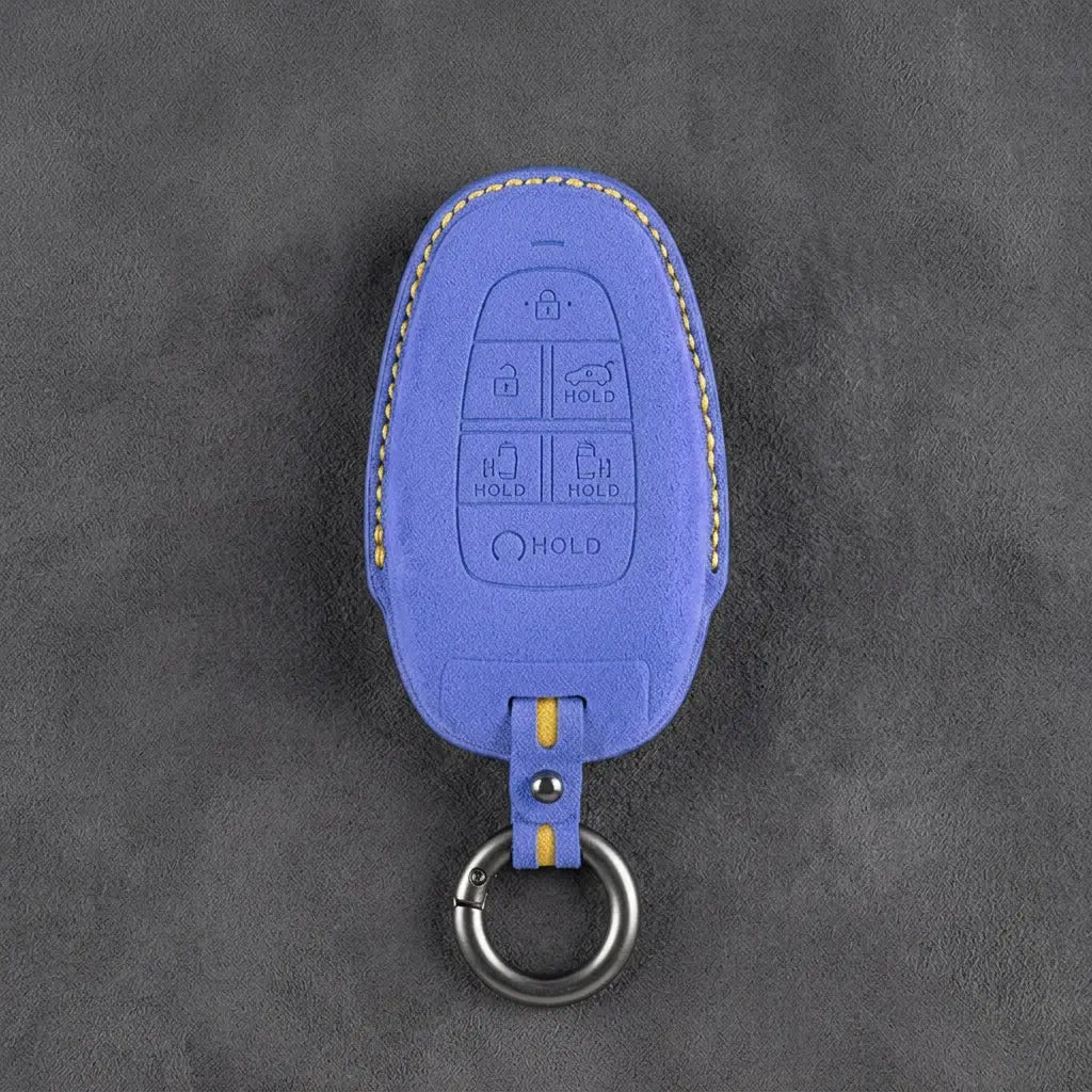 Hyundai Hand-Stitched Alcantara Key Fob Cover – Oval 6-Button