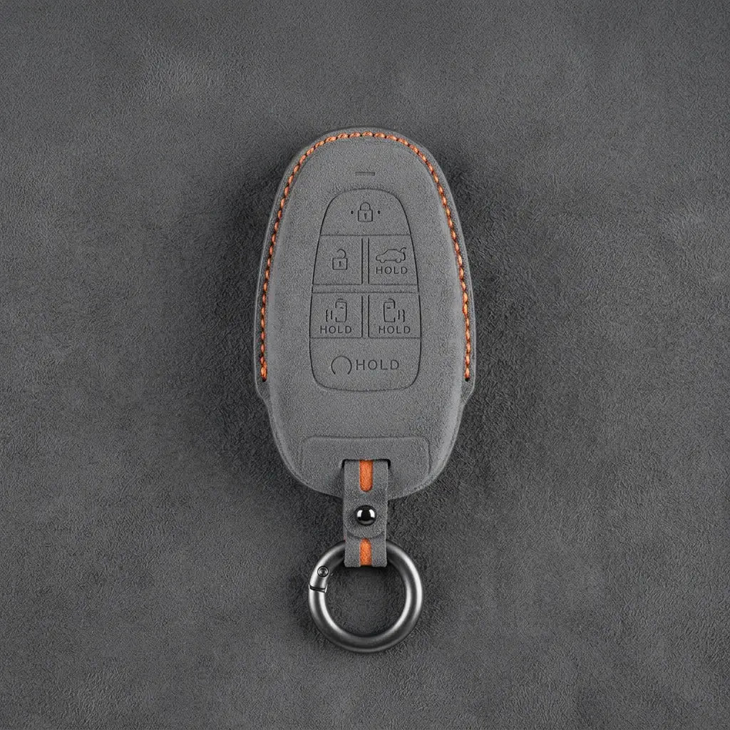 Hyundai Hand-Stitched Alcantara Key Fob Cover – Oval 6-Button