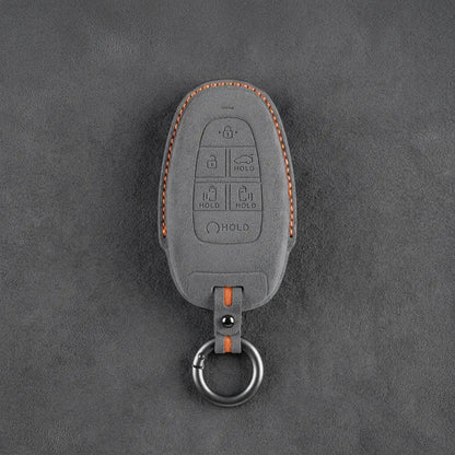 Hyundai Hand-Stitched Alcantara Key Fob Cover – Oval 6-Button